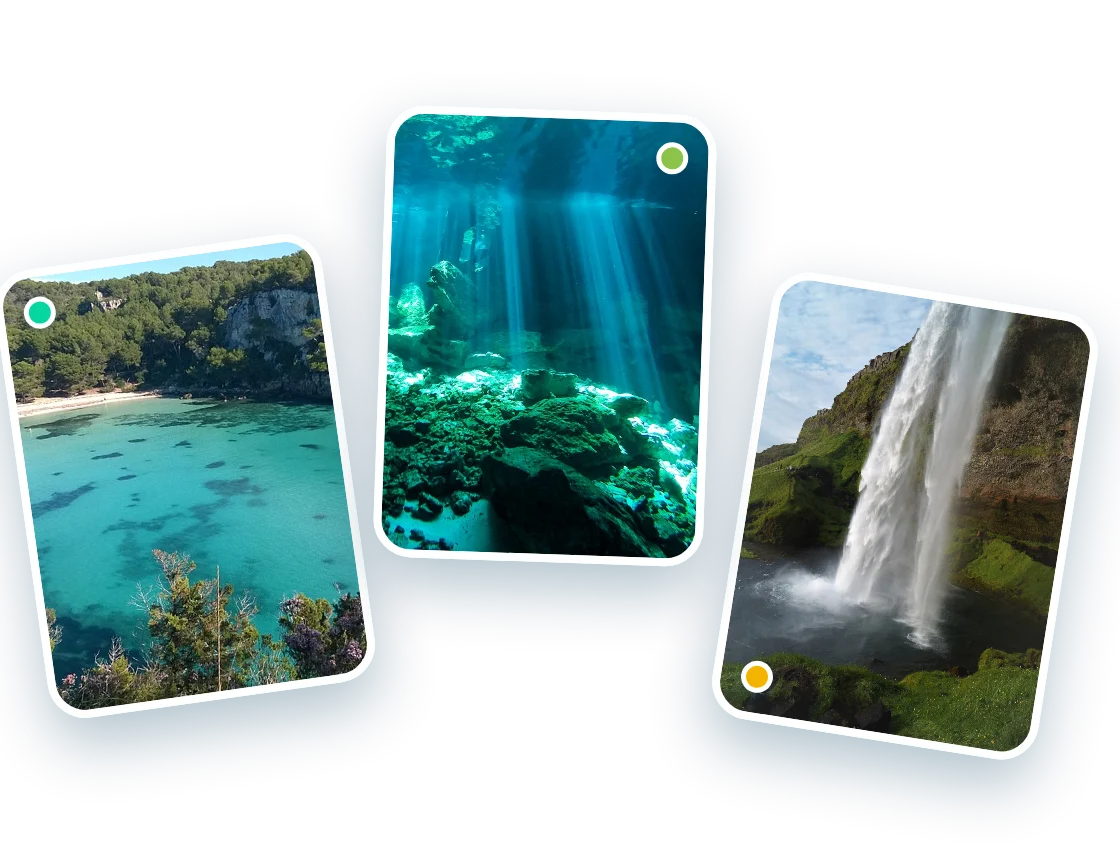 Coves, cenotes and waterfalls with their official water-quality rating
