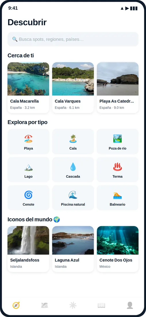 Descubre spots de baño en la naturaleza